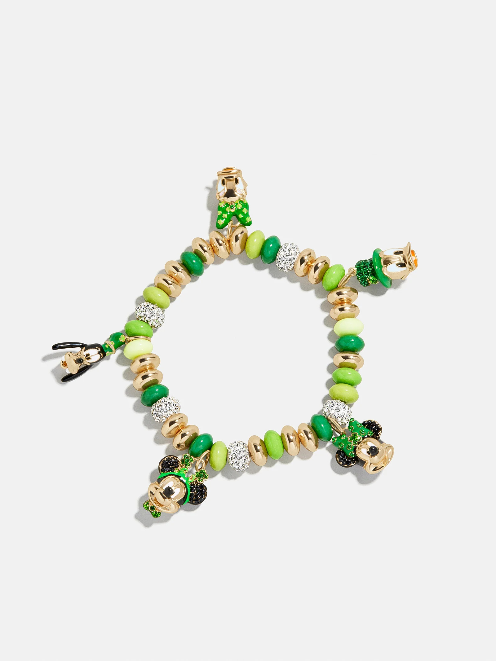 Disney Mickey & Friends St. Patricks Day Charm Bracelet - Green | BaubleBar