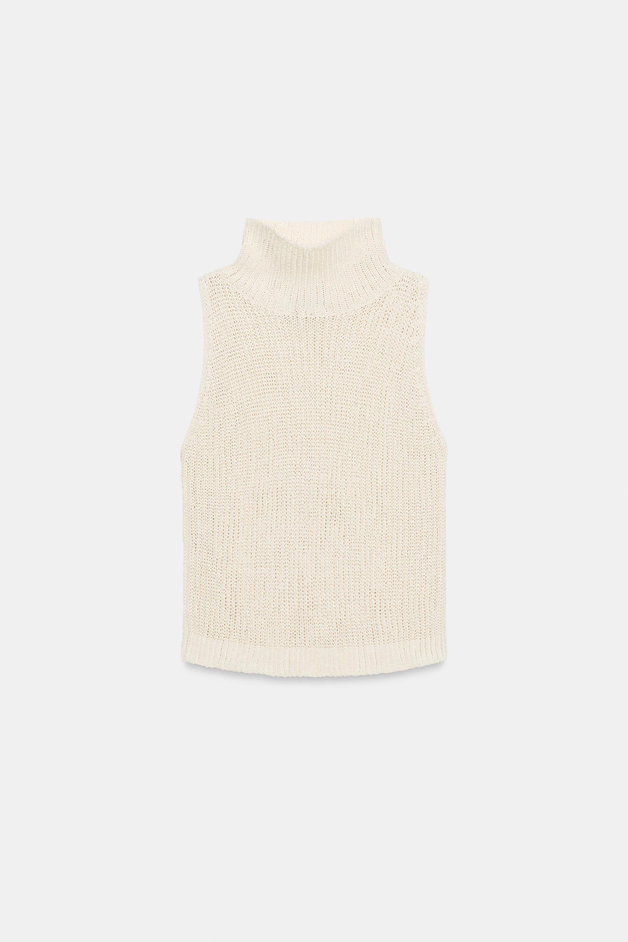HIGH COLLAR KNIT TOP | Zara US