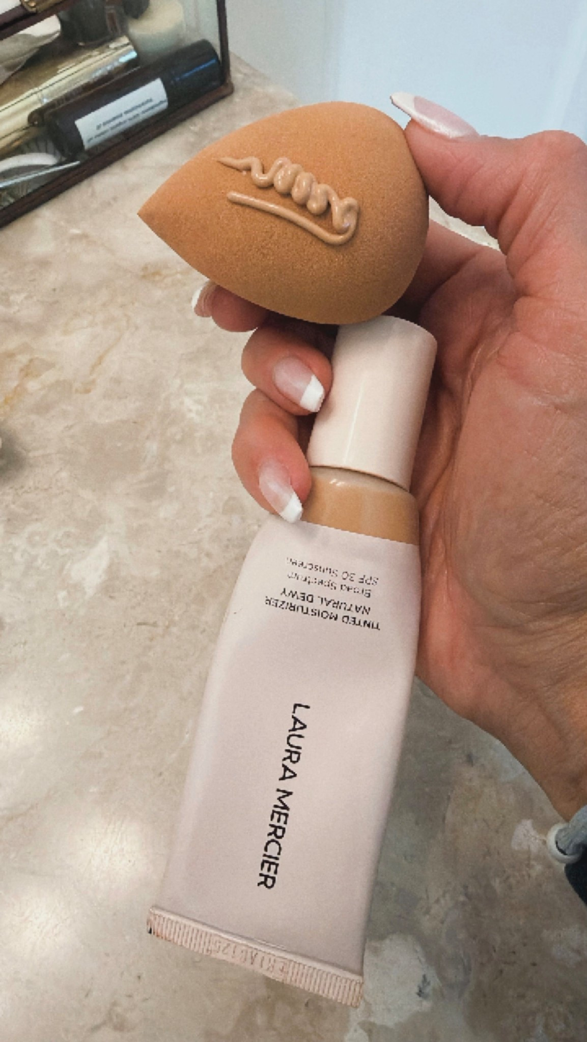 My favorite tinted moisturizer leaves your skin looking natural and Dewey and it also has SPF 30. I wear this every single day all year round but perfect for the summer. ￼
