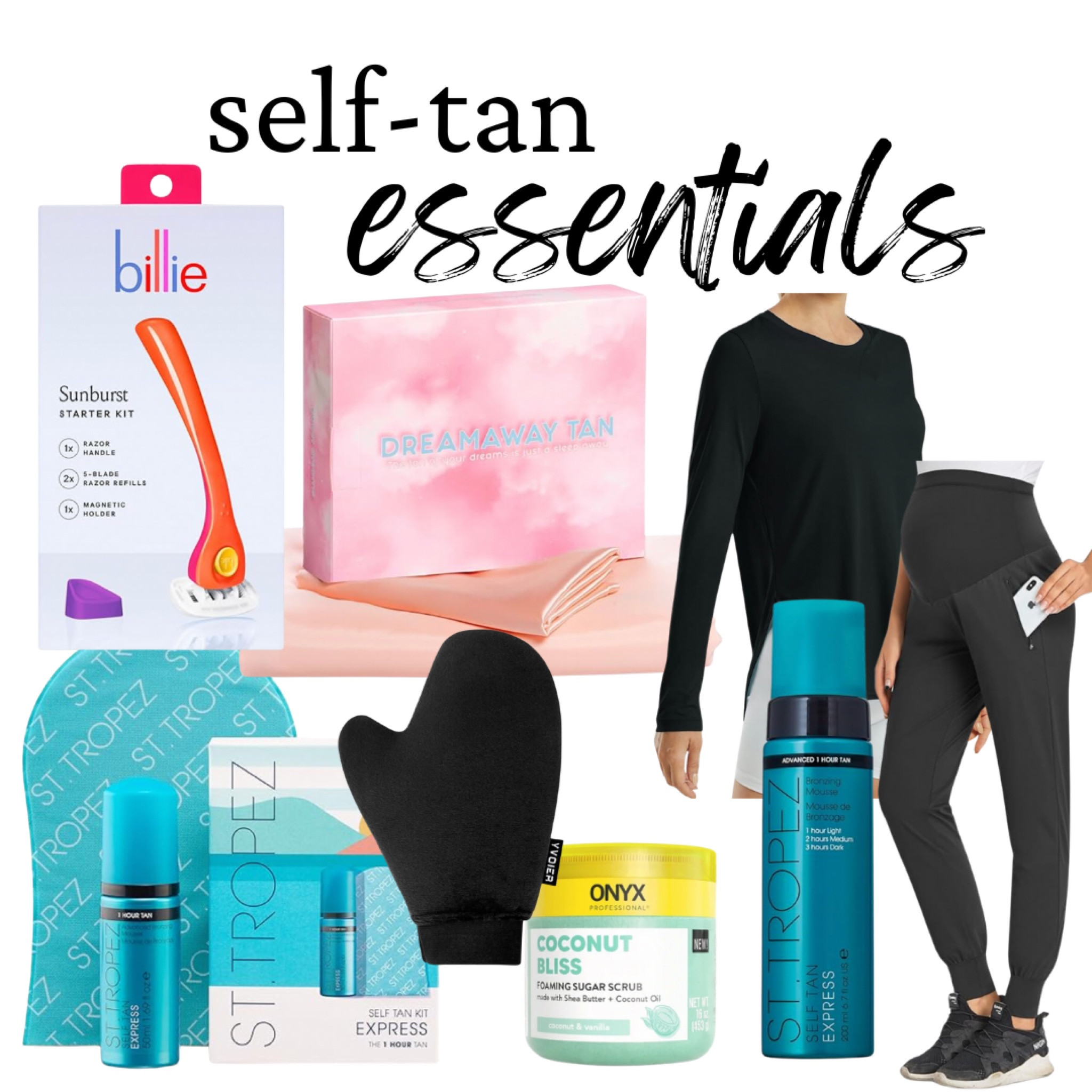 Best self-tan tips for getting a week out of your self-tan routine. 
1 - Exfoliate and shave the day or night before applying your tan. 
2 - Apply the St. Tropez express tan the next day with a mitt. Rub in circles.
3 - Wear loose, black clothing while your tan develops,  or use a tanning sleeping bag if you develop overnight. 
4 - After you tan have developed (1-3 hours) rinse, but don’t rub or use soap. 
5 - Apply your favorite lotion, and keep your skin well hydrated throughout the week to get the most out of your tan. 

#LTKtravel #LTKbeauty #LTKSeasonal
