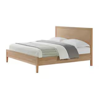 Alaterre Furniture Arden Panel Wood King Bed in Light Driftwood (81 in. W x 86 in. D x 50 in. H A... | The Home Depot