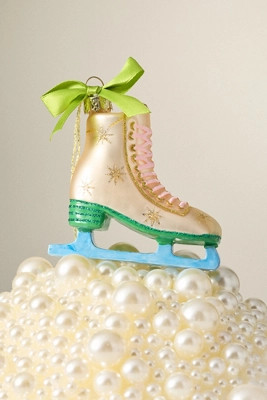 Ice Skate Glass Ornament | Anthropologie (US)