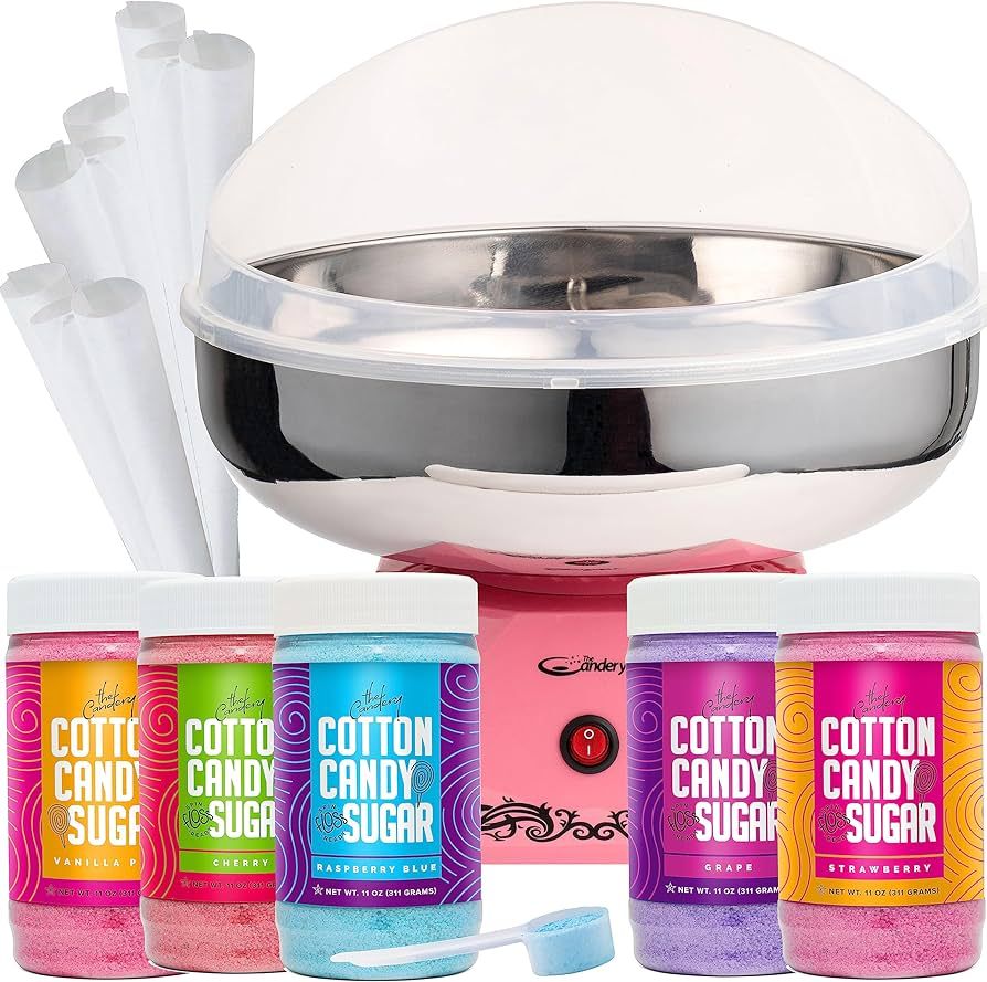 The Candery Cotton Candy Machine with Stainless Steel Bowl 2.0 and Floss Bundle- Use to Floss Sug... | Amazon (US)