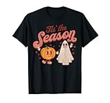 Tis the Season Pumpkin Boo 60s 70s Hippie Halloween Costume T-Shirt | Amazon (US)