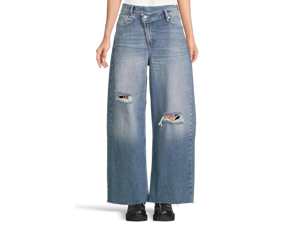 AllSaints Aki Crossover Jean Women's Jeans Light Indigo : 29, Cotton/Denim | Zappos