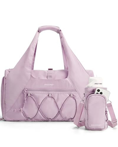 BAGSMART Gym Bag for Women, Lightweight Duffel Bag with Shoe Compartment, Weekender Bags with Wet Pocket, Workout Yoga Tote Bag for Women, Purple | Amazon (US)