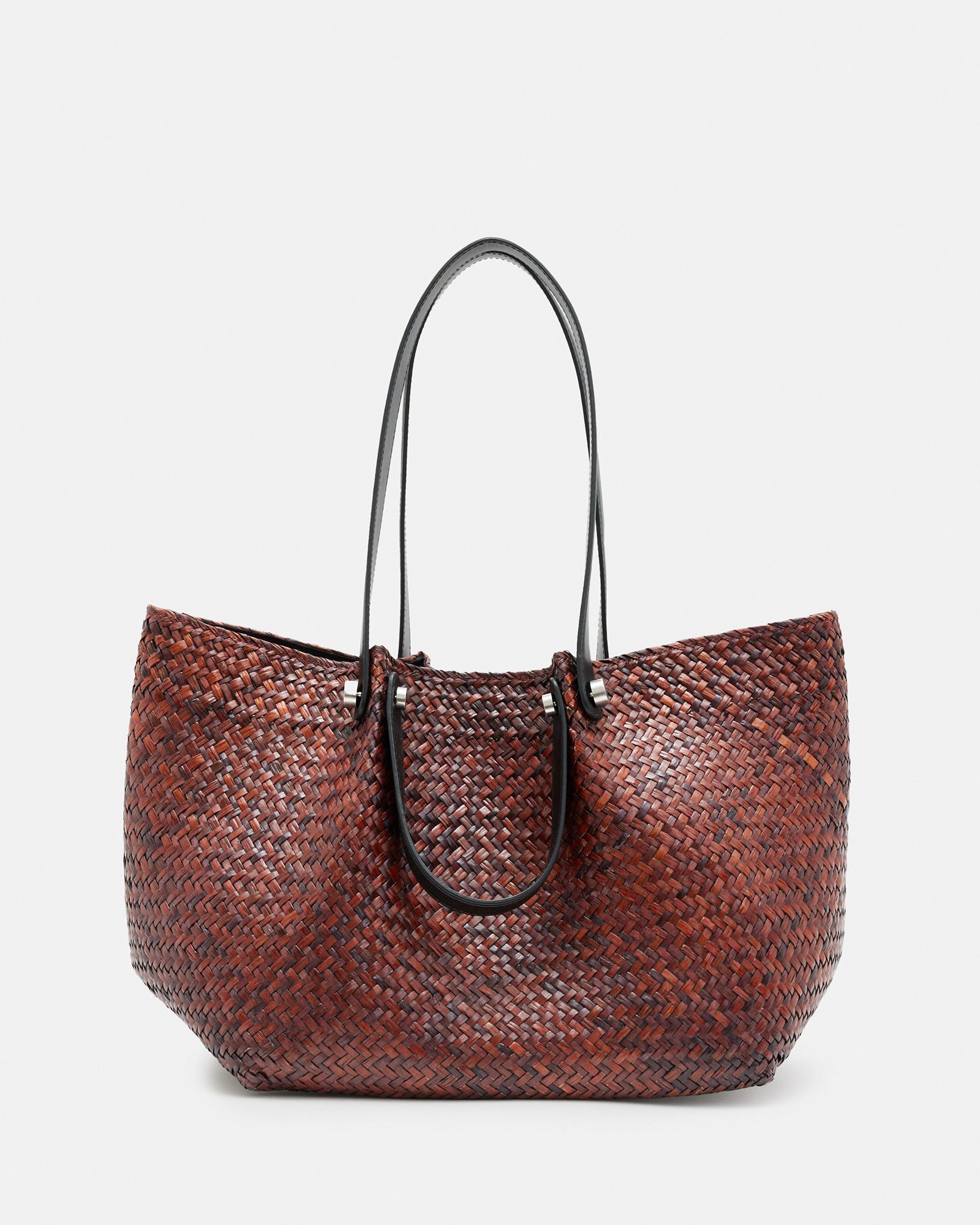 Allington Straw Tote Bag PEAT BROWN | ALLSAINTS | AllSaints UK
