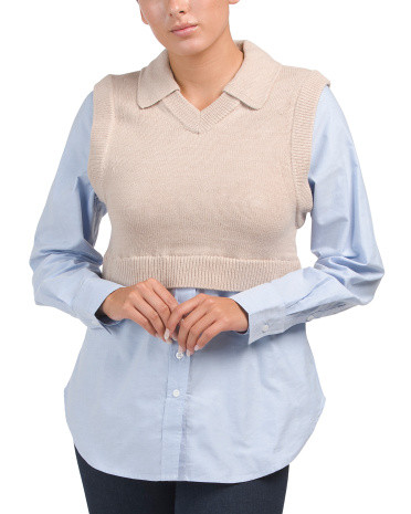 Twofer Sweater Vest | TJ Maxx