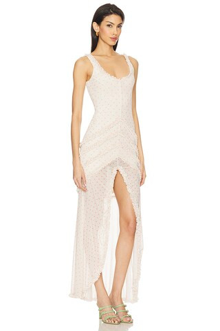 Landa Dress in Coral Micro Dot | Revolve Clothing (Global)