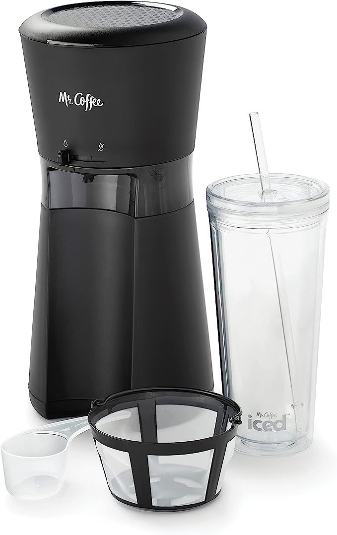 Mr. Coffee Iced Coffee Maker, Single Serve Machine with 22-Ounce Tumbler and Reusable Coffee Filt... | Amazon (US)