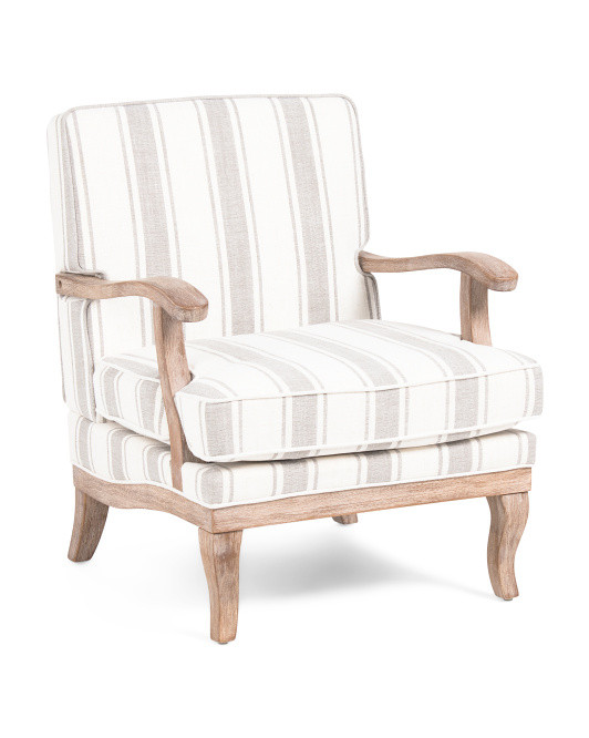 26x34 Quentin Striped Accent Chair | TJ Maxx