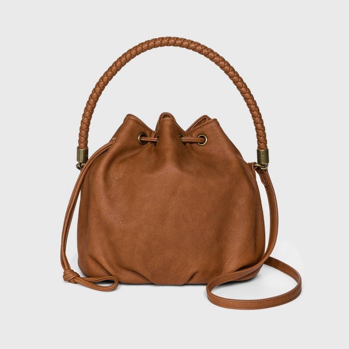 Braided Handle Bucket Bag - Universal Thread&#8482; Cognac | Target