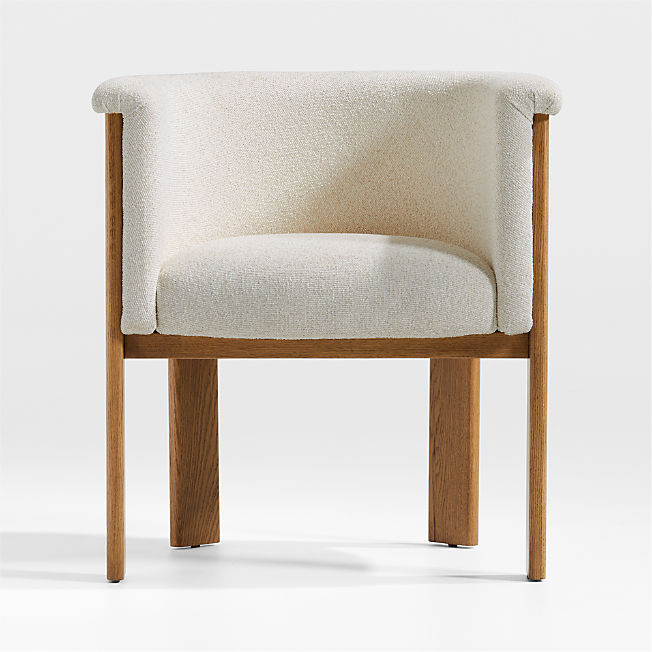 Axel Upholstered Curved Back Dining Chair + Reviews | Crate & Barrel | Crate & Barrel