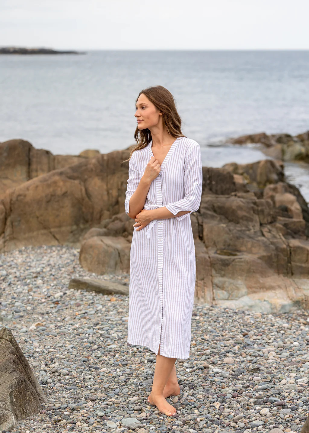 The Cotton Gauze Maxi Dress - Striped (Final Sale) | Alice Walk