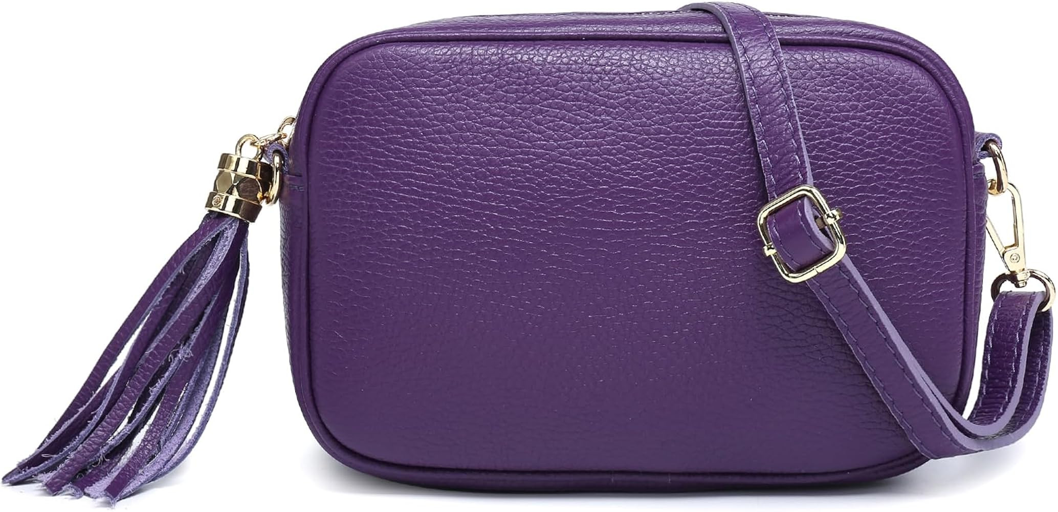 Italian Genuine Leather Tassel Crossbody Purse Soft Shoulder Handbag for Women Snapshot Camera Ba... | Amazon (US)