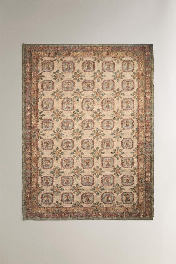 VINTAGE DESIGN JUTE AREA RUG | Zara US