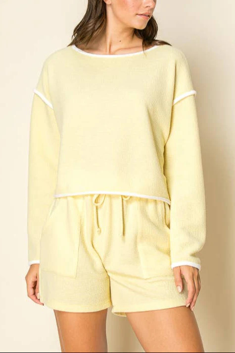 Katelyn Cloudy Knit Crop Top | MTT Collective