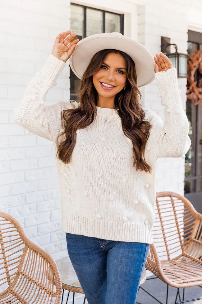 What You Seek Cream Sweater | The Pink Lily Boutique