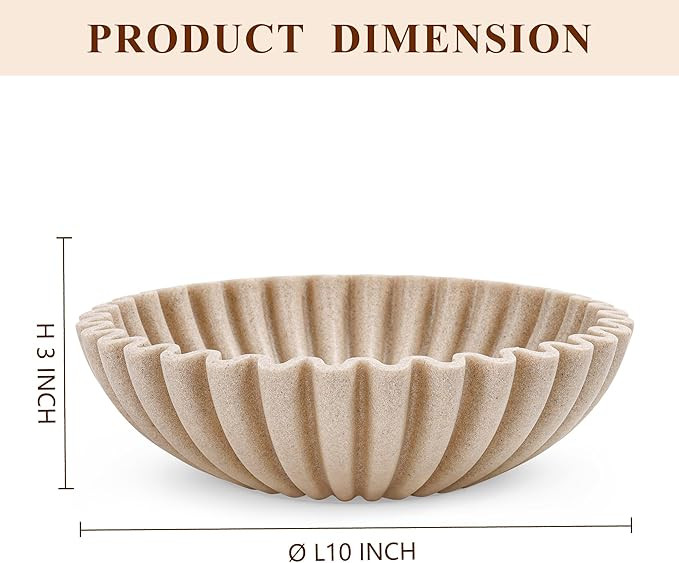 Large Decorative Bowl, Modern Handicraft Bowls for Home Decor, Decorative Fruit Bowl for Kitchen ... | Amazon (US)