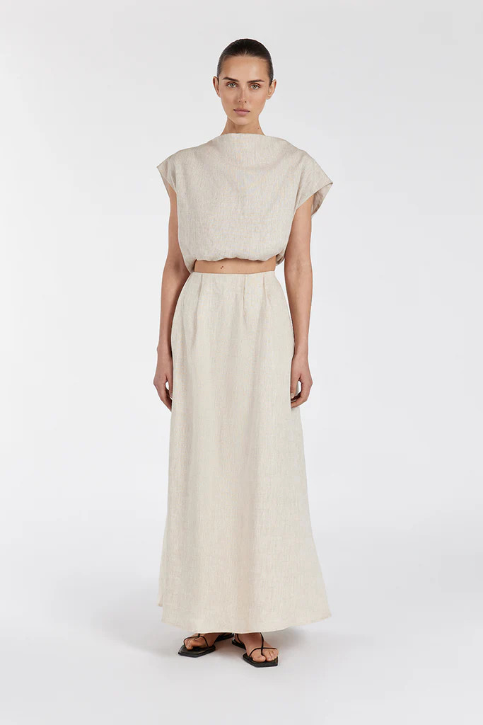 AMY NATURAL LINEN BUBBLE TOP | DISSH