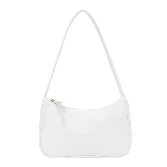 YFMHA Simple Elegant Women Unisex Small Shoulder Bag Pure Color Sling Handbags (White) | Walmart (US)