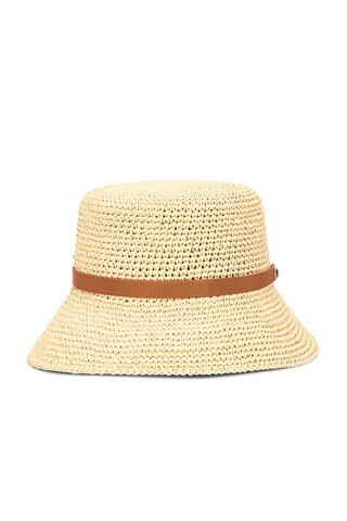 Valentino Garavani VLogo Signature Crochet Bucket Hat in Brown | FWRD 