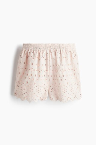 H & M - Shorts mit Broderie Anglaise - Puderrosa | H&M (DE, AT, CH, NL, FI)