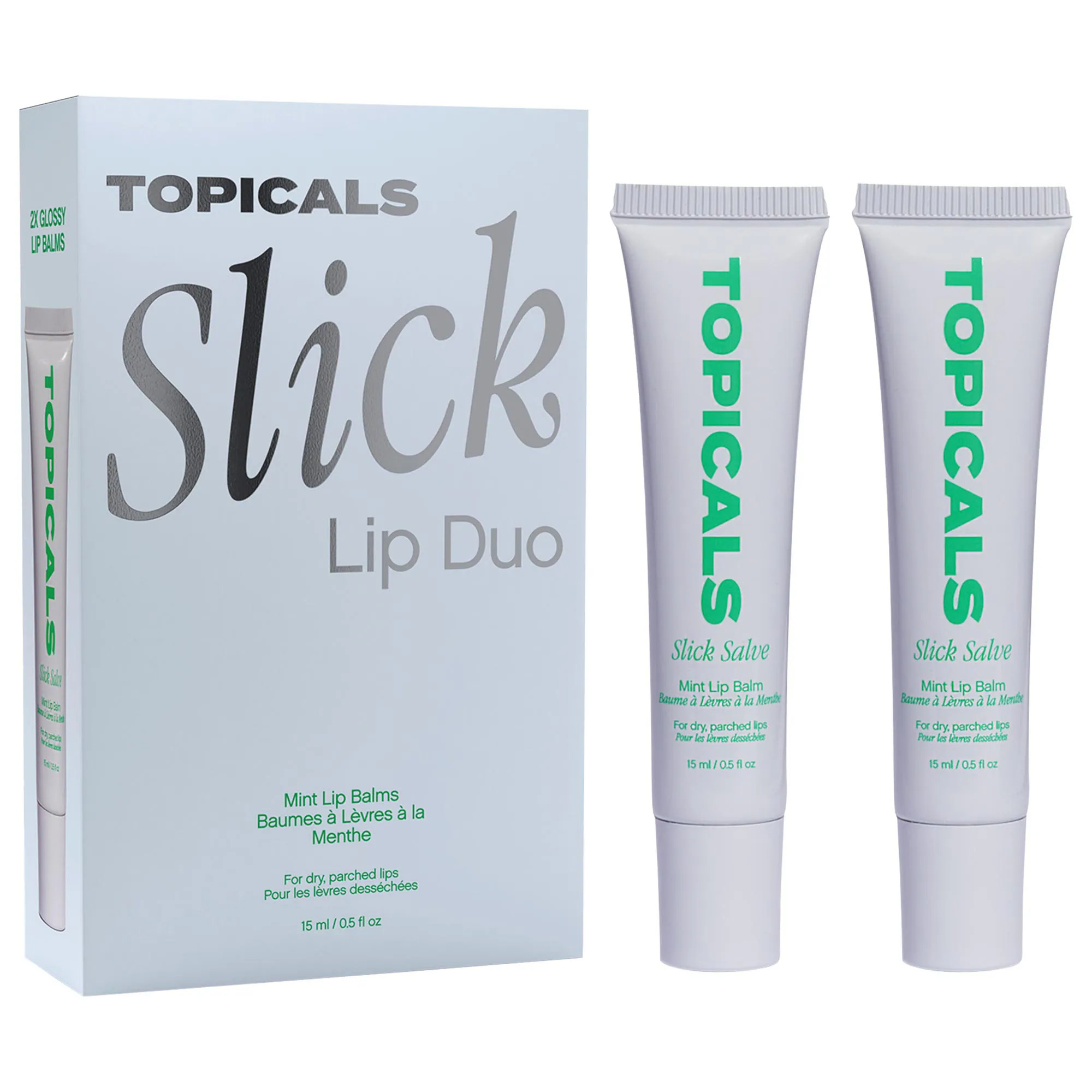 Topicals Slick Salve Glossy Lip Balm Duo for Dry, Parched Lips | Sephora (US)
