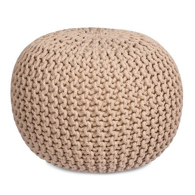 BirdRock Home Round Pouf Foot Stool Ottoman - Natural | Target