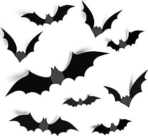 Halloween Decorations Bats Wall Decor Halloween Party Decorations Indoor Outdoor Halloween Decor ... | Amazon (US)