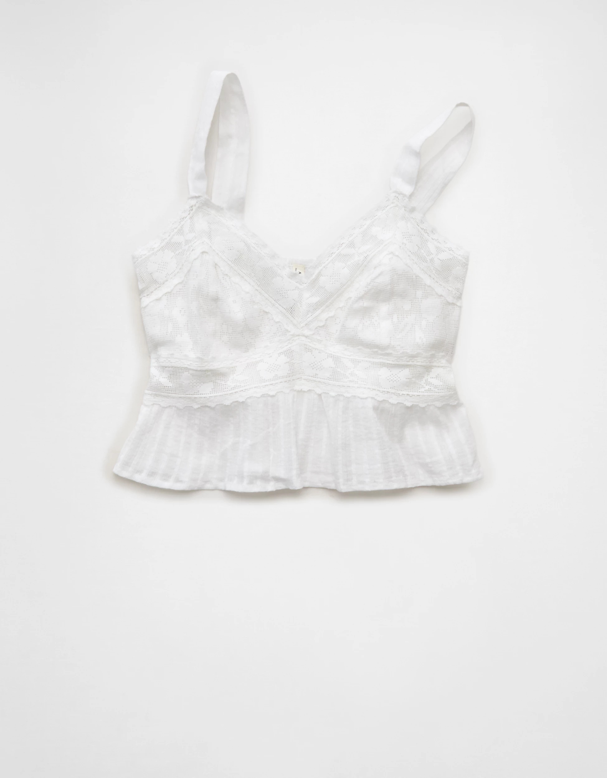 AE Lace Trim Babydoll Cami | American Eagle Outfitters (US & CA)