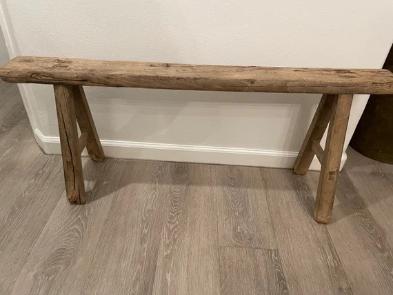 Vintage skinny bench | Etsy (US)