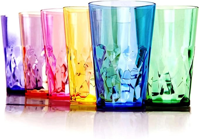 SCANDINOVIA - 19oz Unbreakable Premium Drinking Glasses Set of 6 - Super Grade Acrylic Plastic - ... | Amazon (US)
