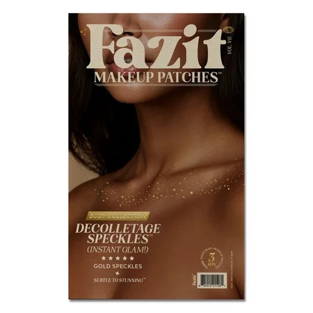 Fazit Glitter Freckle Makeup Patches Gold Collarbone 3 Count | Walmart (US)