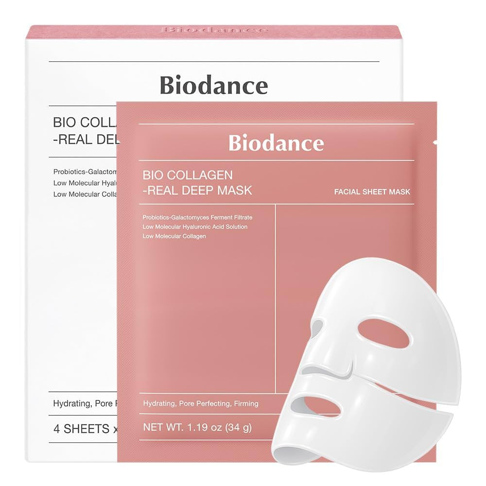 BIODANCE Bio-Collagen Real Deep Mask, Hydrating Overnight Hydrogel Mask, Pore Minimizing, Elastic... | Amazon (US)