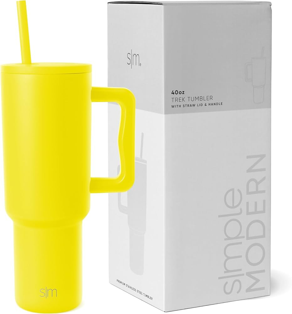 Simple Modern 40 oz Tumbler with Handle and Straw Lid | Insulated Cup Reusable Stainless Steel Wa... | Amazon (US)