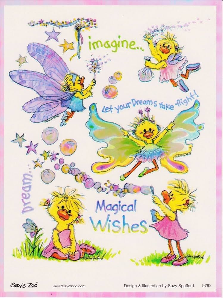 Suzy's Zoo Magical Wishes Suzy Ducken Iridescent Sticker 6 inches by 4.5 inches | Amazon (US)
