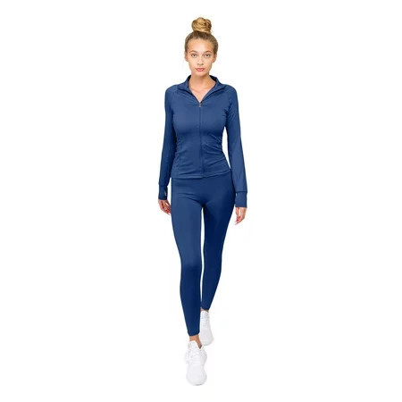 Women s Workout 2 Piece Jogging Tracksuit J1225-P3584 - Navy - Medium | Walmart (US)