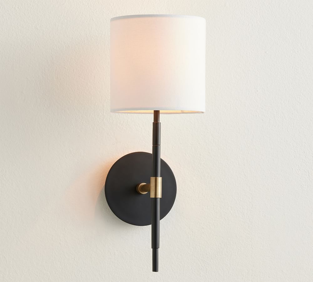 Reese Metal Sconce, Bronze &amp;amp; Antique Brass | Pottery Barn (US)