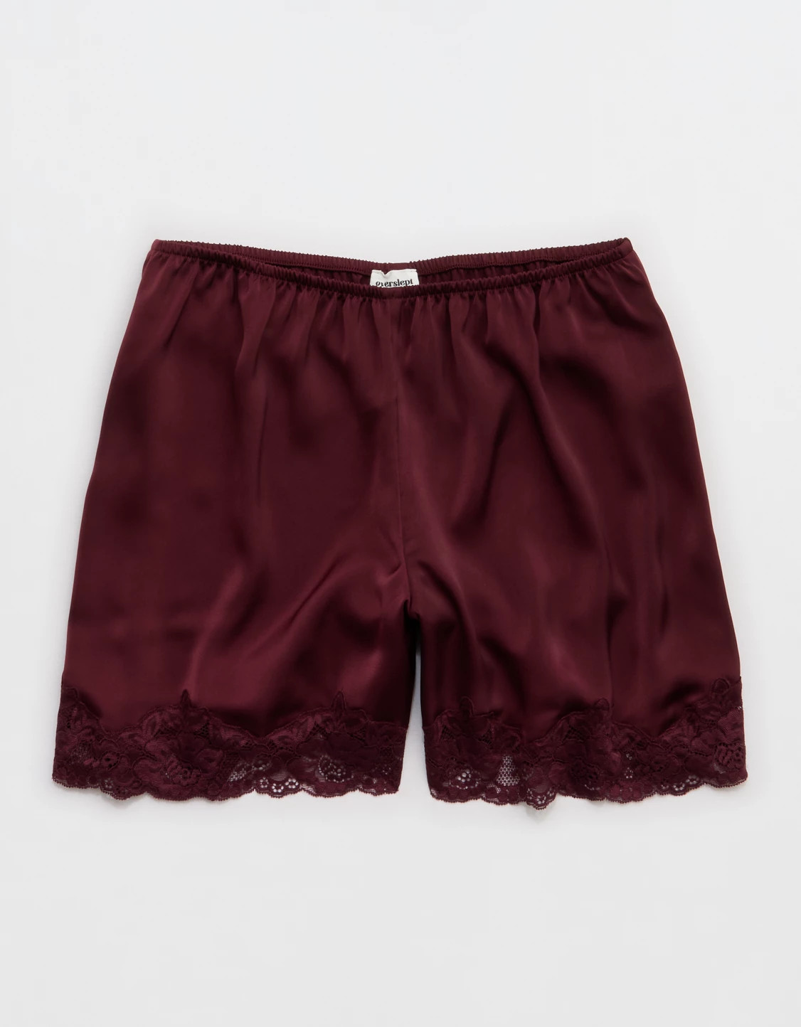 OVERSLEPT by Aerie Liquid Satin Lace Trim Short | Aerie