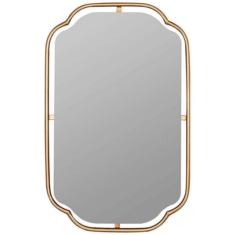 Sebastian Shiny Gold 22 1/2" x 34 1/4" Wall Mirror | Lamps Plus