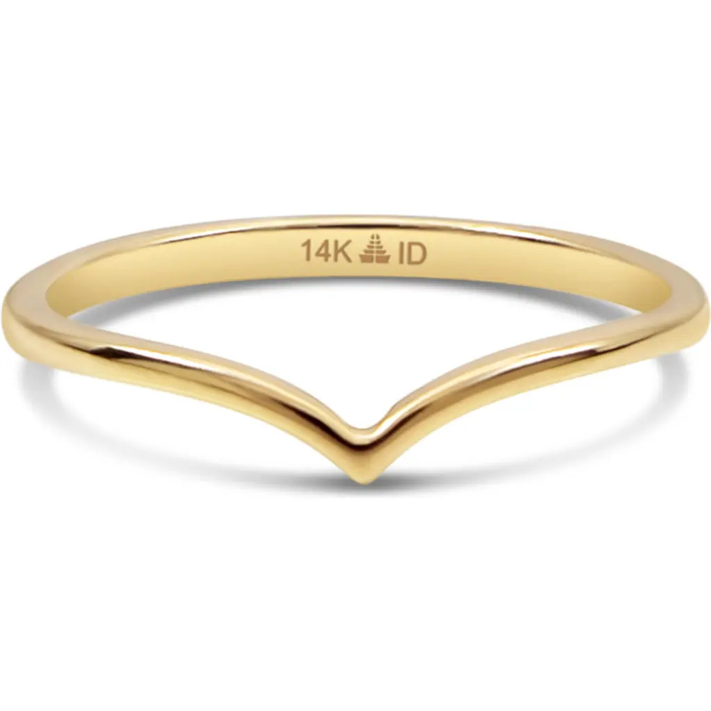 DEVATA Wishbone Ring in 14K Gold in Yellow Gold at Nordstrom, Size 7 | Nordstrom