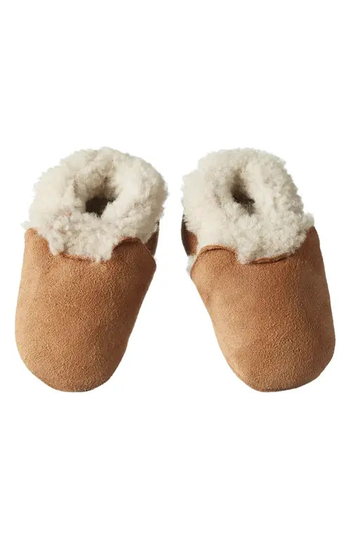 NATURE BABY Genuine Shearling Lined Bootie in Cinnamon at Nordstrom, Size 3-6M | Nordstrom