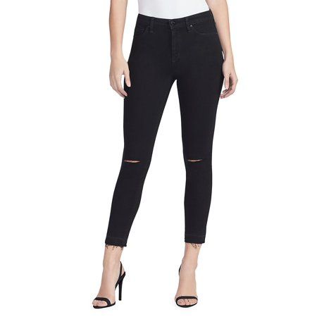 Sculpted High-Rise Skinny Ankle Jeans | Walmart (US)