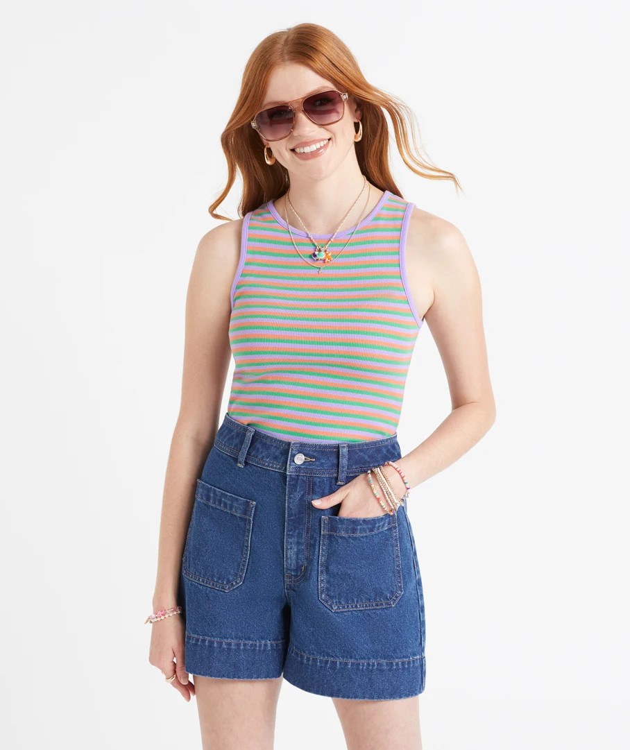 AUSTRALIAN COTTON CREW NECK TANK | Sportsgirl