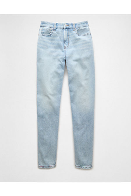 AE Strigid Curvy Mom Jean Women's Blue Breeze 00 Regular | American Eagle Outfitters (US & CA)