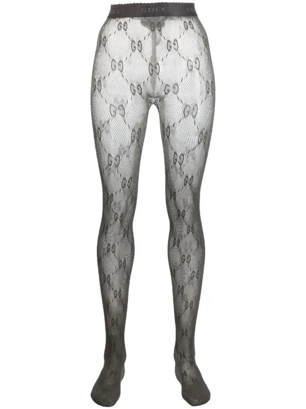 GG monogram metallic-knit tights | Farfetch Global