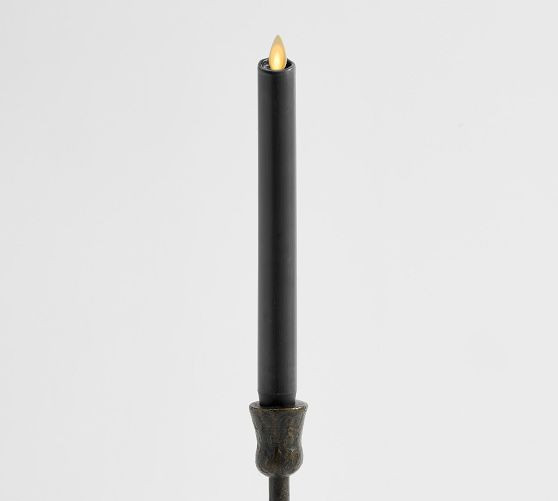 Premium Flickering Flameless Wax Taper Candle | Pottery Barn (US)