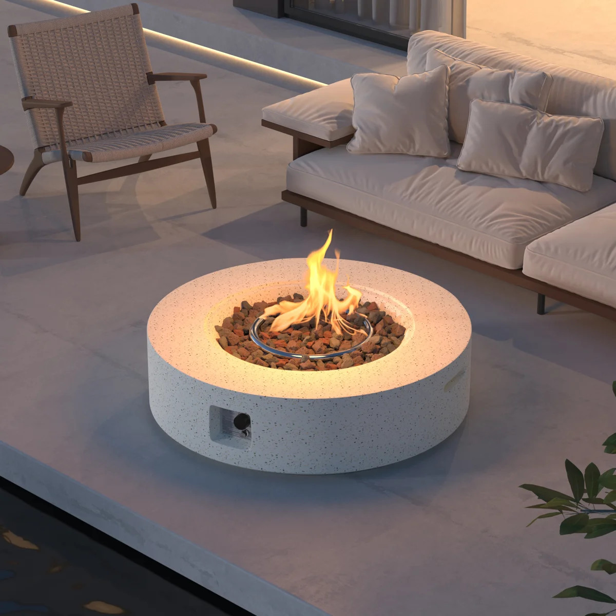 Borgia Concrete Propane Fire Pit Table | Wayfair North America