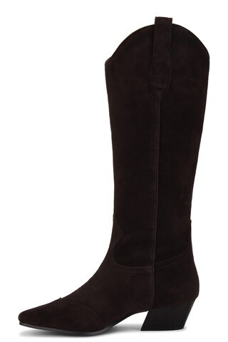 Dollie Boot in Brown Suede | Revolve Clothing (Global)